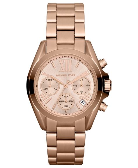 michael kors rose gold-tone stainless steel bradshaw women& 39|mini bradshaw rose gold.